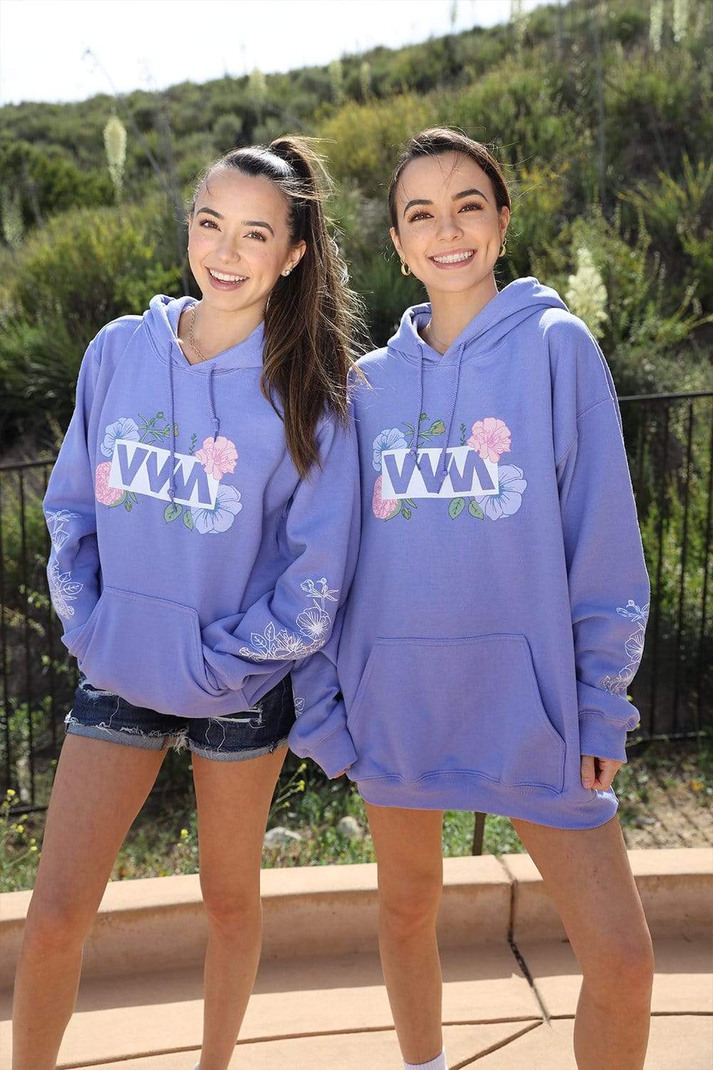 Merrell Twins 'VVM Flowers' Purple Hoodie –